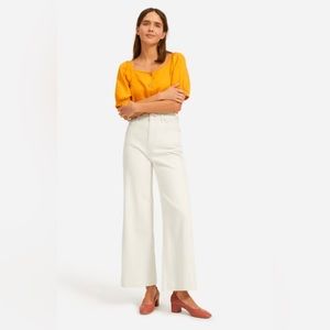 Everlane The Super Soft Wide Leg Jean in Bone - Womens Size 24